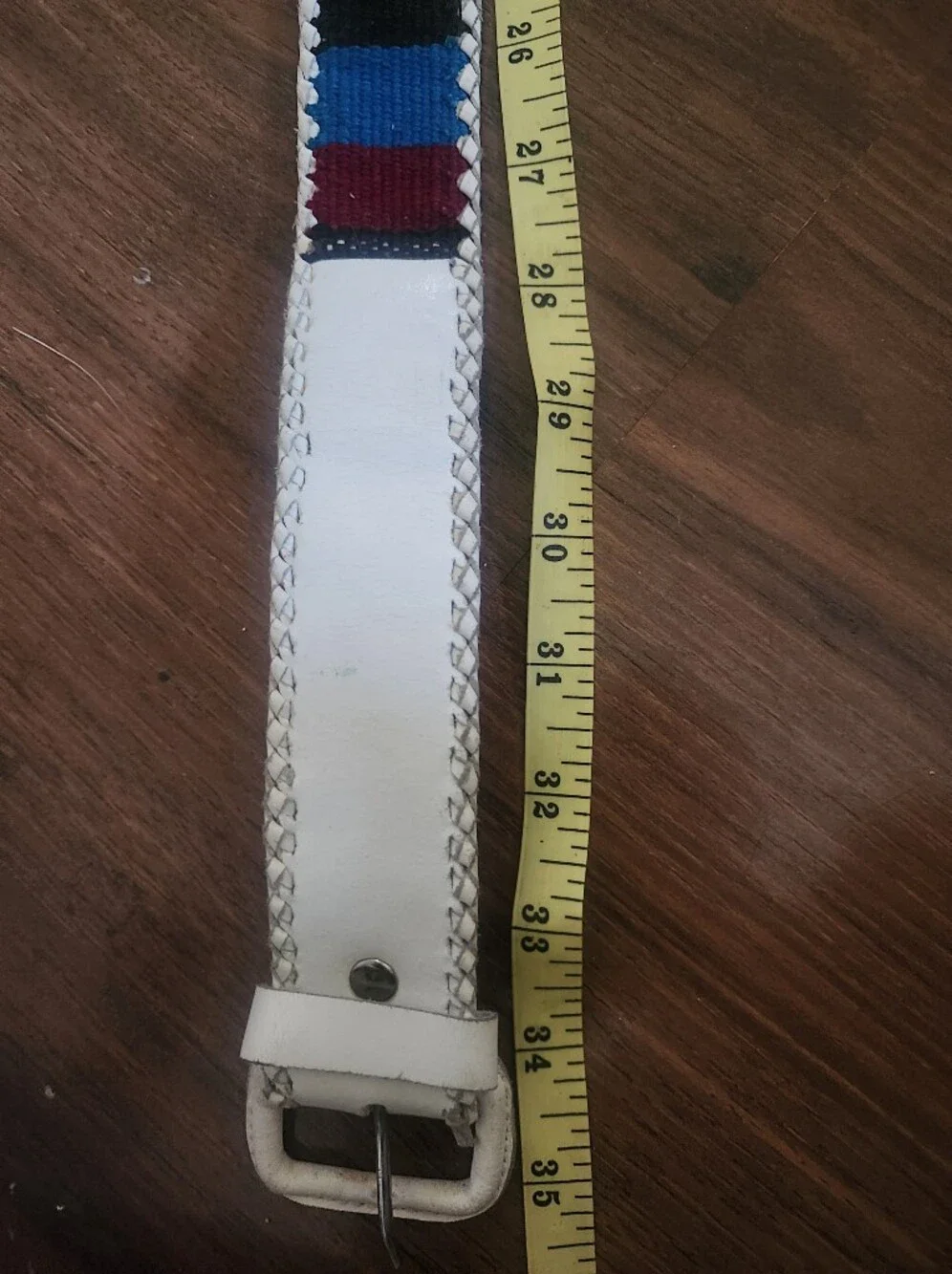 Vintage Belt From Guatemala Size M Multicolor & White